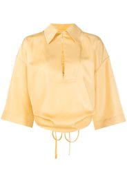 Litkovskaya Bloom short-sleeve reversible blouse - Giallo