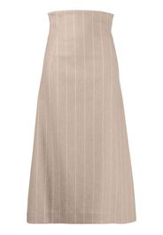 Litkovskaya pinstripe A-line skirt - Marrone