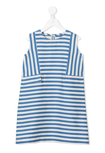 LITTLE BAMBAH Arayes striped mini dress - Blu