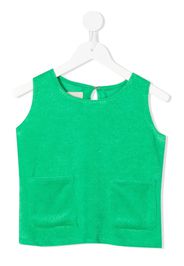 LITTLE BAMBAH Terry cropped tank top - Verde