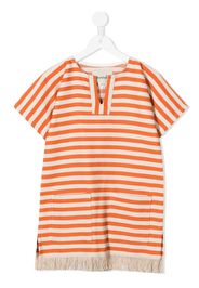 LITTLE BAMBAH striped tassel-trim dress - Arancione