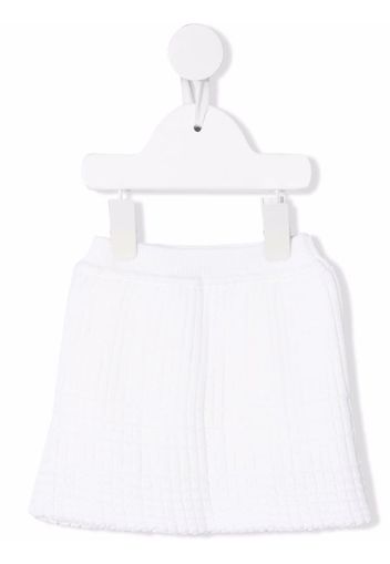 Little Bear ribbed-knit A-line miniskirt - Bianco