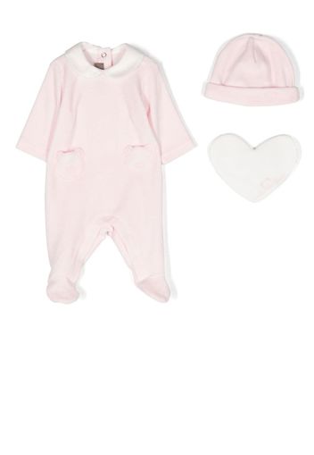 Little Bear, Little Bear Set neonato con applicazione Teddy Bear - Rosa