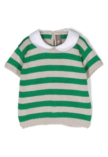 Little Bear club-collar striped jumper - Toni neutri