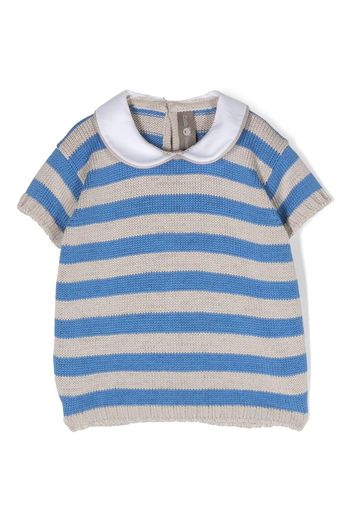 Little Bear club-collar striped jumper - Toni neutri