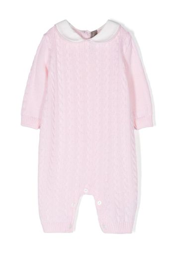 Little Bear cable-knit virgin wool body - Rosa