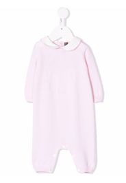 Little Bear two-tone wool romper - Rosa