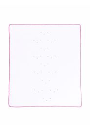 Little Bear embroidered cotton blanket - Bianco