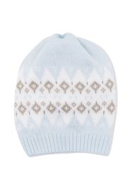 Little Bear patterned intarsia-knit hat - Blu