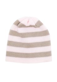 Little Bear stripe-print knit beanie - Rosa