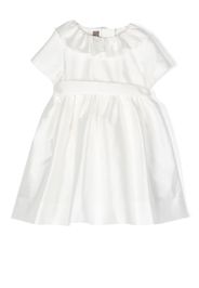 Little Bear frilled-collar short-sleeve dress - Bianco