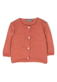 Little Bear round-neck knitted cardigan - Arancione