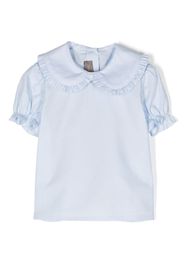 Little Bear ruffled-trim short-sleeved blouse - Blu