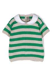 Little Bear club-collar striped jumper - Toni neutri