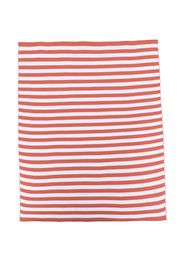 Little Bear striped cotton blanket - Bianco