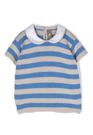 Little Bear club-collar striped jumper - Toni neutri