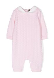 Little Bear cable-knit virgin wool body - Rosa