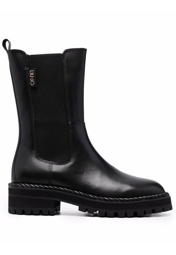 LIU JO logo-patch mid-length boots - Nero