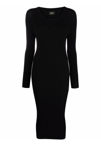 LIU JO ribbed-knit midi dress - Nero