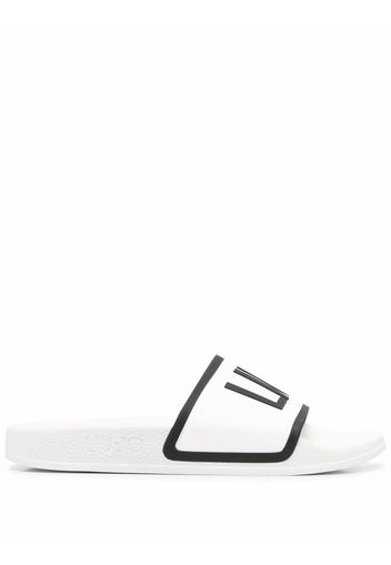 LIU JO KOS 2 logo-print slides - Bianco