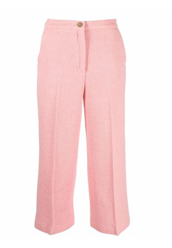 LIU JO croppe flared-leg trousers - Rosa