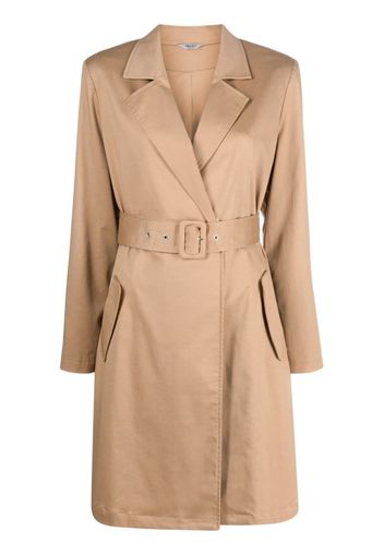 LIU JO belted pleated trench coat - Toni neutri