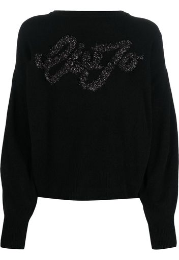 LIU JO fine-knit glittered jumper - Nero