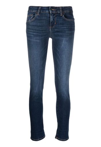 LIU JO cropped skinny-cut jeans - Blu