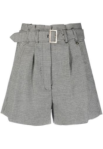 LIU JO houndstooth-pattern tailored shorts - Bianco