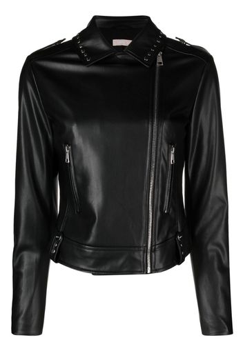 LIU JO faux-leather biker jacket - Nero