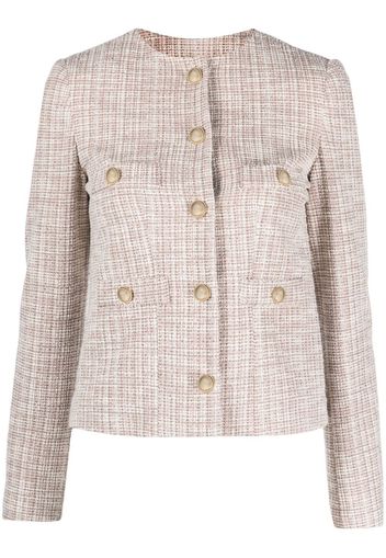 LIU JO round-neck tweed jacket - Toni neutri