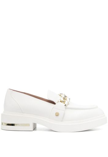 LIU JO Gabrielle chain-link loafers - Bianco