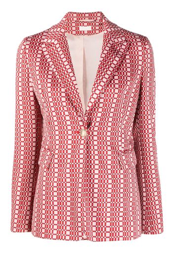 LIU JO geometric pattern-print blazer - Rosa