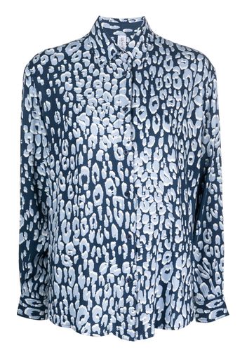 LIU JO abstract-pattern long-sleeve shirt - Blu