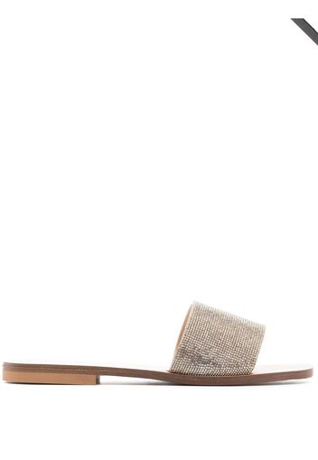 LIU JO crystal-embellished flat sandals - Oro