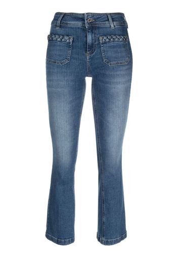 LIU JO bootcut cropped jeans - Blu