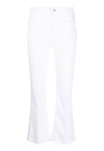 LIU JO flared cropped trousers - Bianco