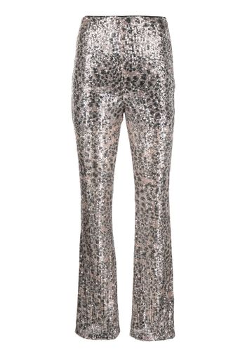 LIU JO sequin-embellished straight-leg trousers - Toni neutri