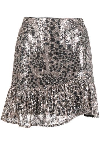 LIU JO animal-print embellished mini skirt - Toni neutri