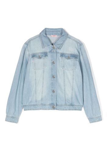 LIU JO buttoned washed-denim jacket - Blu