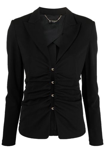 LIU JO gathering-detail stretch jacket - Nero