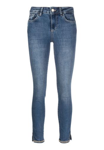 LIU JO skinny-cut cropped jeans - Blu