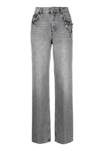 LIU JO high-waist straight-leg jeans - Grigio