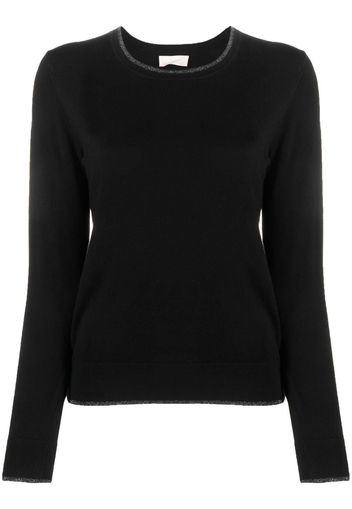 LIU JO metallic-threading knitted jumper - Nero