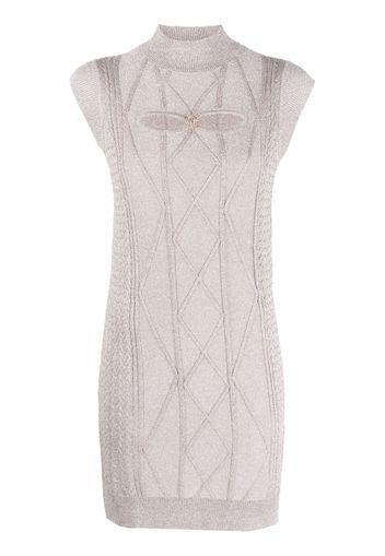 LIU JO cut-out lurex minidress - Toni neutri