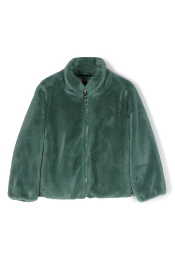 LIU JO zip-up faux-fur jacket - Verde