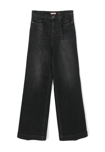 LIU JO high-waisted flared jeans - Nero