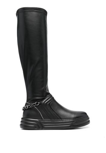 LIU JO Cleo 35mm chain-link boots - Nero