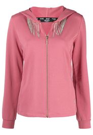 LIU JO crystal embellished chest hoodie - Rosa