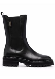 LIU JO logo-patch mid-length boots - Nero